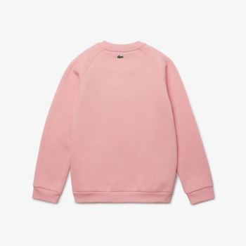 Lacoste Crocodile Graphic Fleece Sweatshirt Dětské - Mikiny Růžové | CZ-B3Su3l